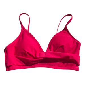 Women's Hot Pink Bikini Top Adjustable Strap, M
